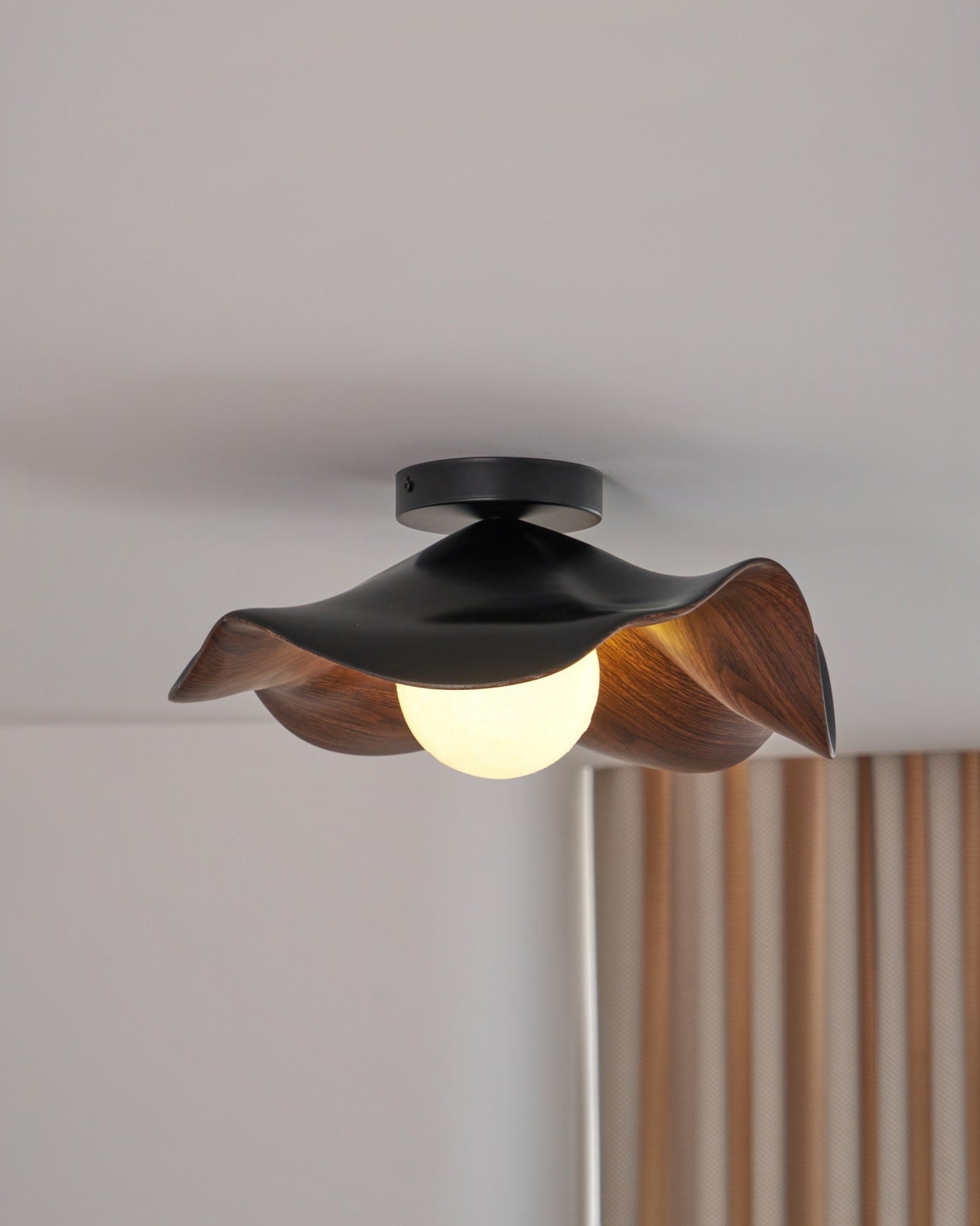 Isolde | LED Flush Mount Wood Bedroom Light Ceiling Lamp