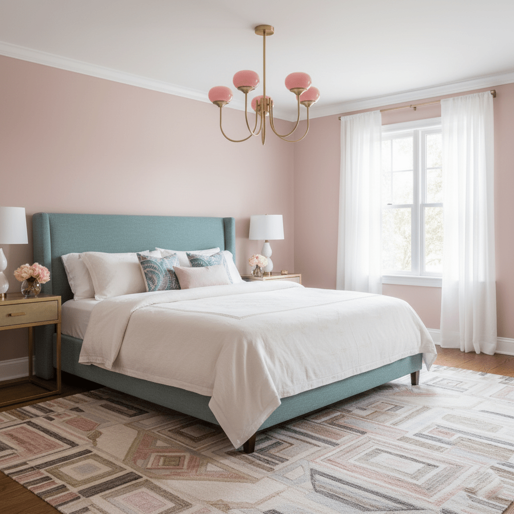 Amara | Round Pink Chandelier Acrylic Light for Living Room & Bedroom