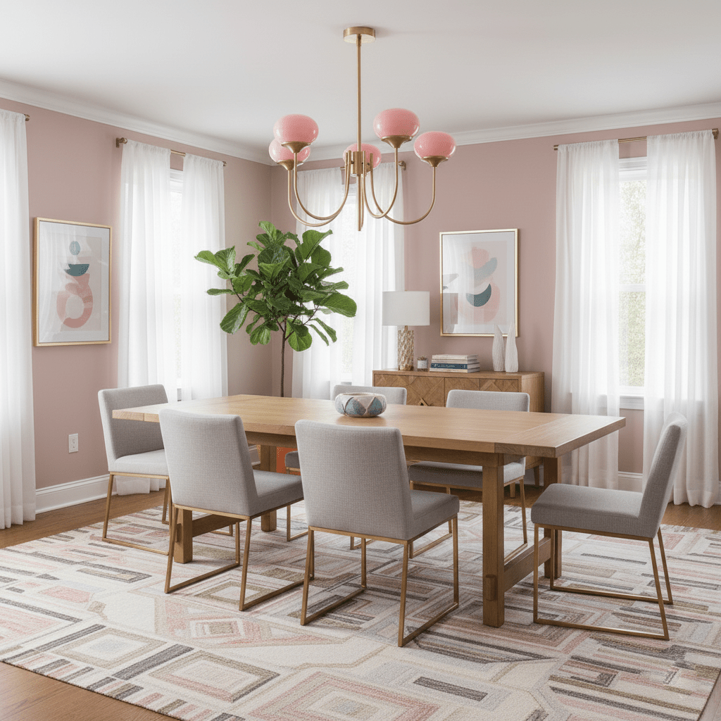 Amara | Round Pink Chandelier Acrylic Light for Living Room & Bedroom