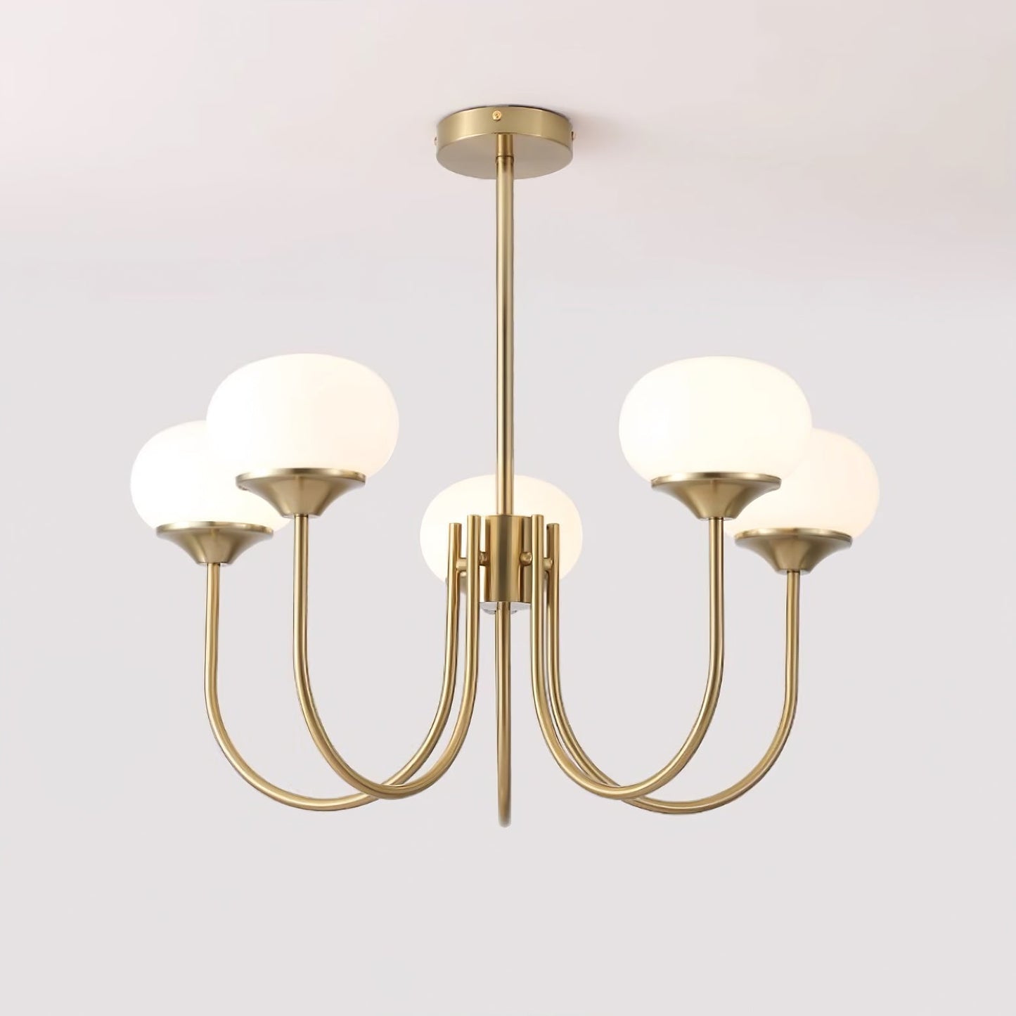 Amara | Round Pink Chandelier Acrylic Light for Living Room & Bedroom
