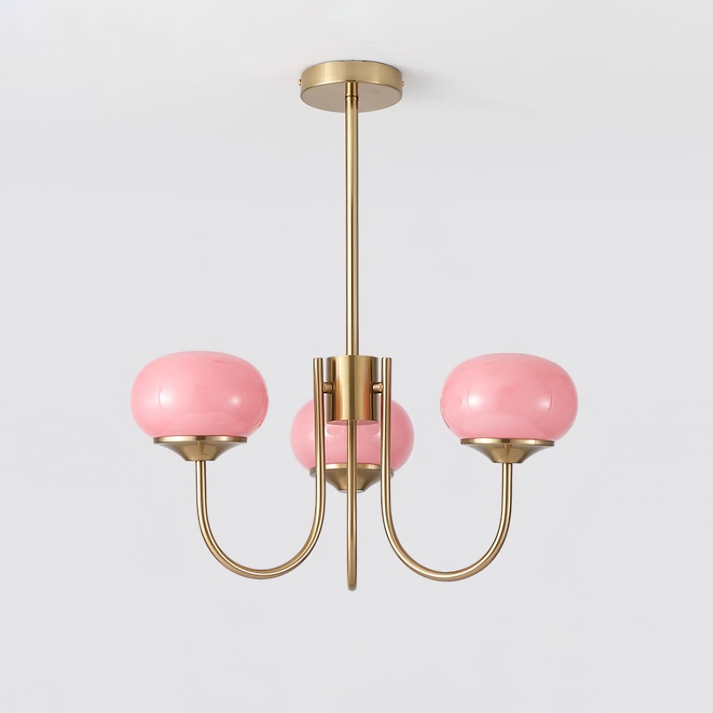 Amara | Round Pink Chandelier Acrylic Light for Living Room & Bedroom