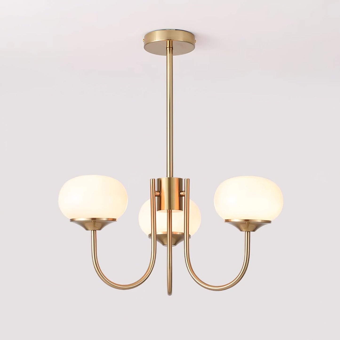 Amara | Round Pink Chandelier Acrylic Light for Living Room & Bedroom