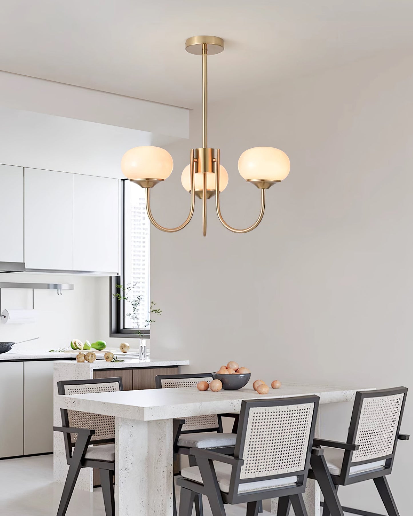 Amara | Round Pink Chandelier Acrylic Light for Living Room & Bedroom