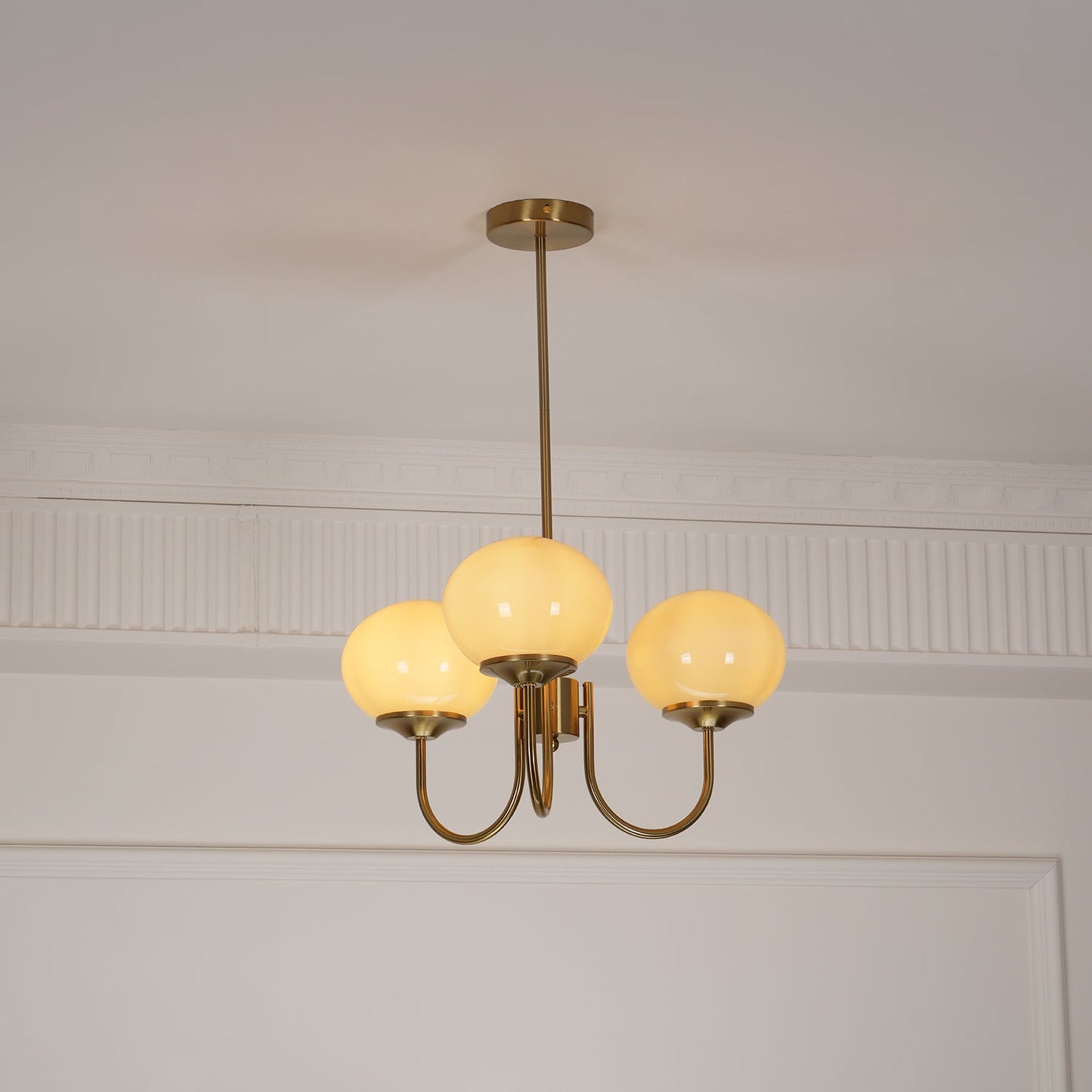 Amara | Round Pink Chandelier Acrylic Light for Living Room & Bedroom
