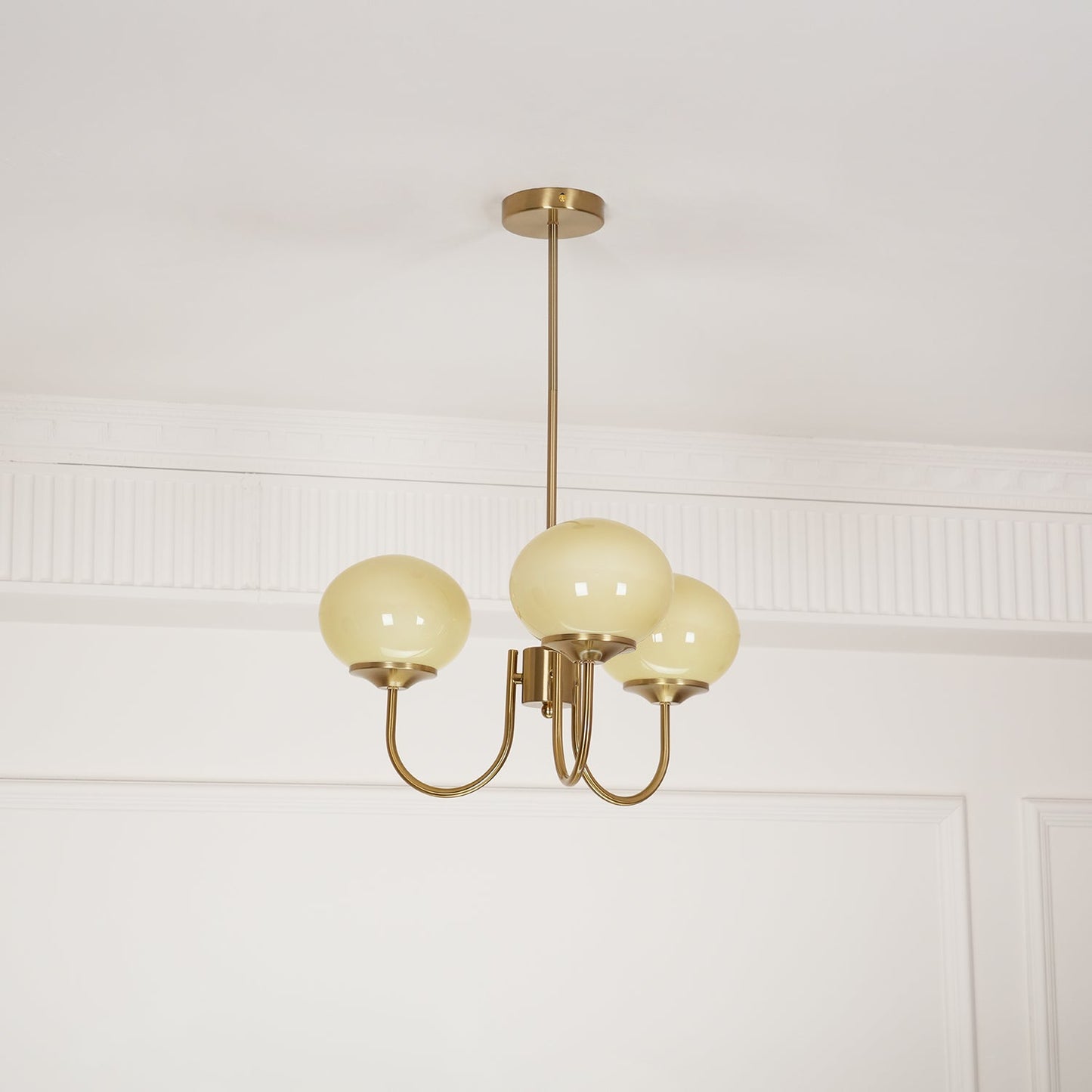 Amara | Round Pink Chandelier Acrylic Light for Living Room & Bedroom
