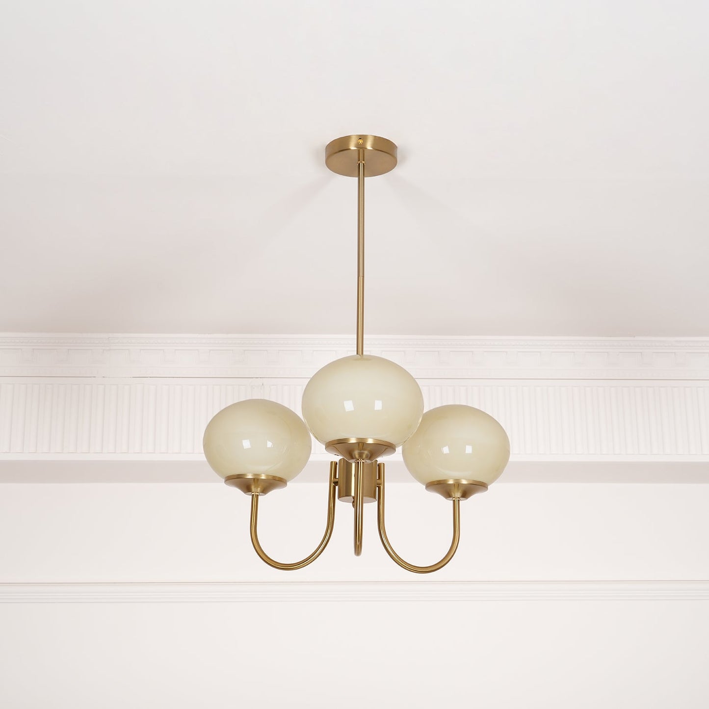 Amara | Round Pink Chandelier Acrylic Light for Living Room & Bedroom