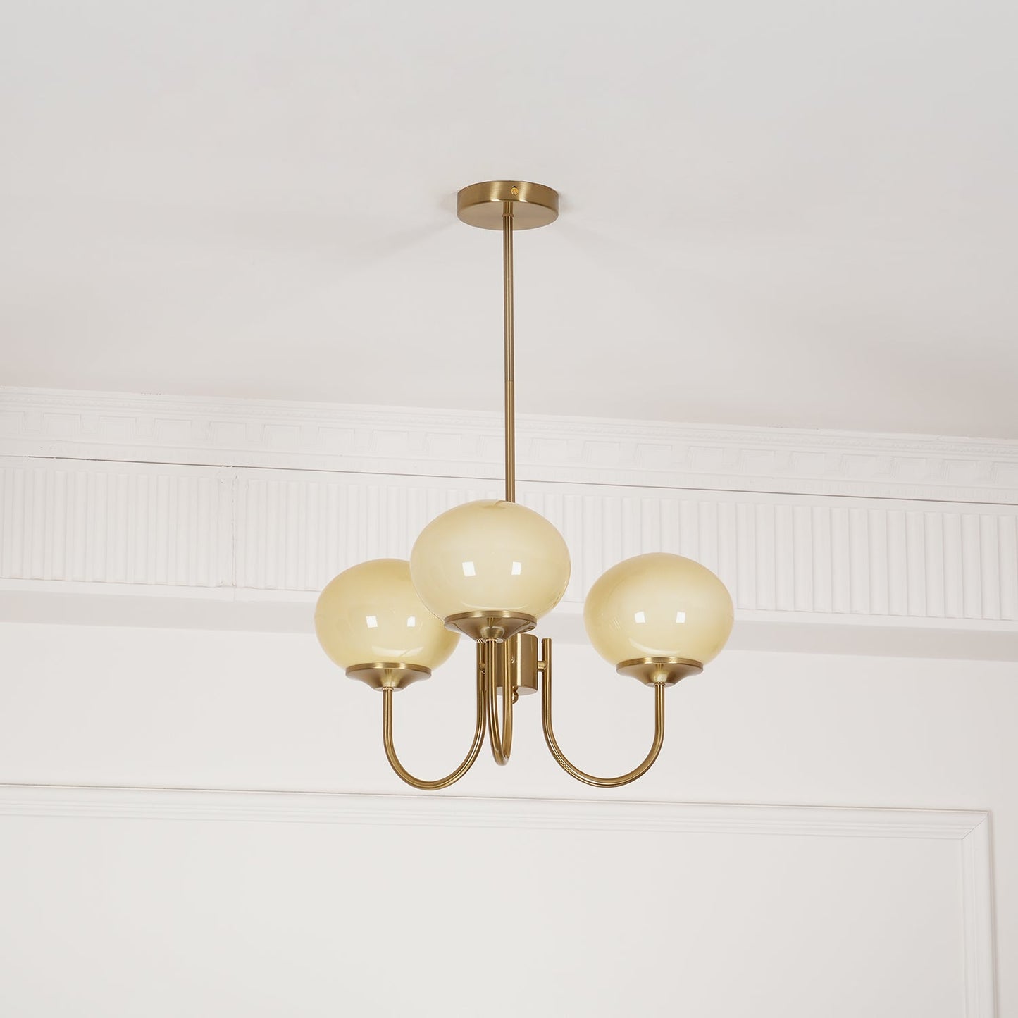Amara | Round Pink Chandelier Acrylic Light for Living Room & Bedroom