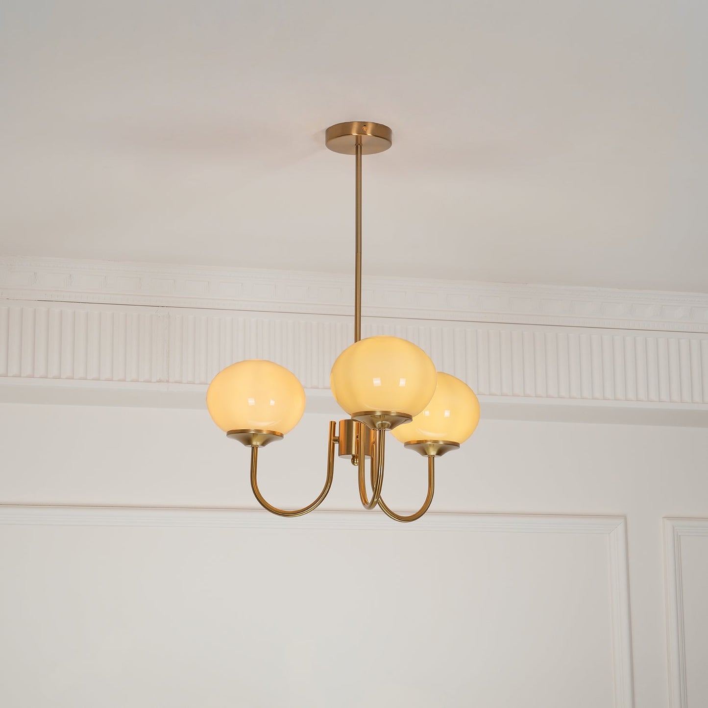 Amara | Round Pink Chandelier Acrylic Light for Living Room & Bedroom