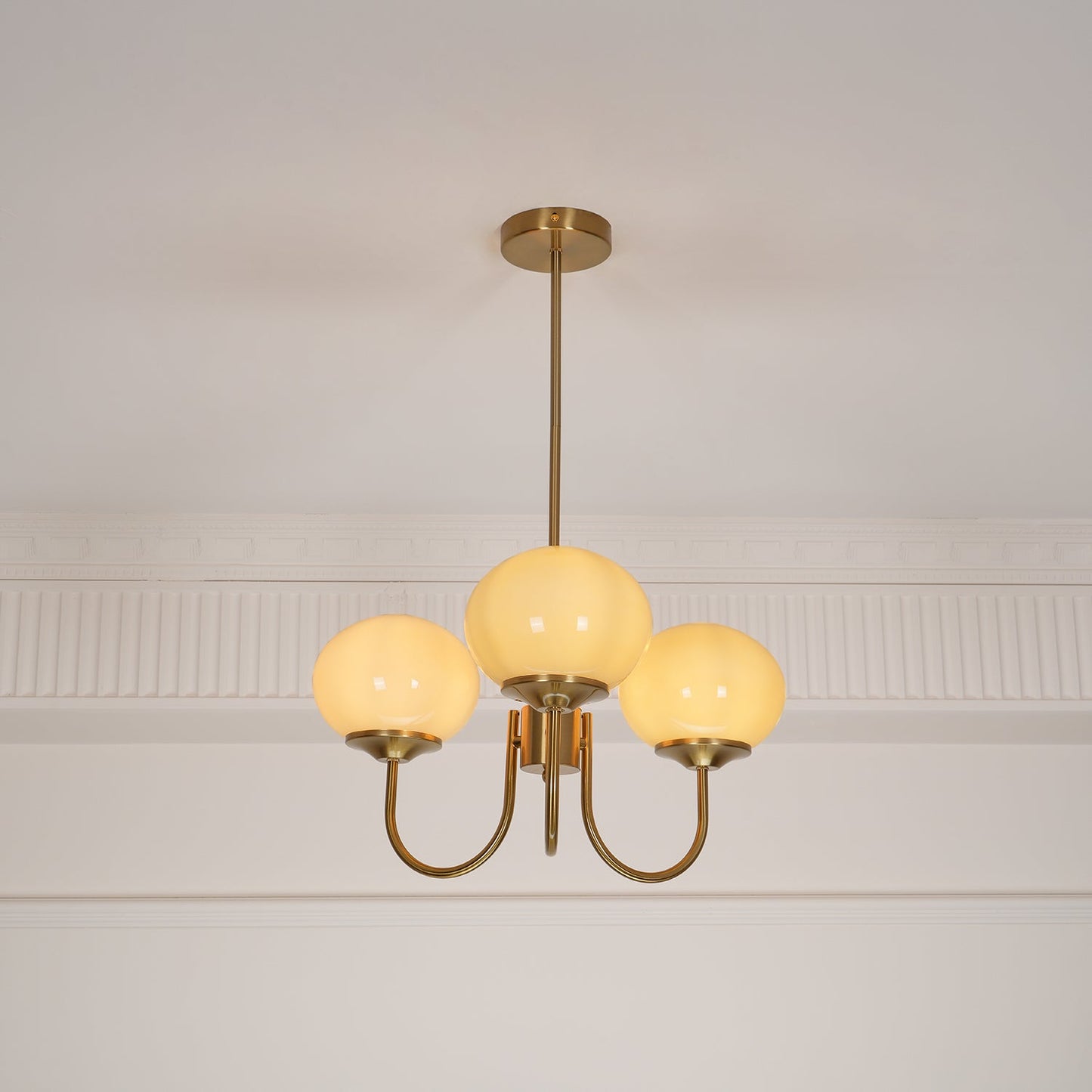 Amara | Round Pink Chandelier Acrylic Light for Living Room & Bedroom