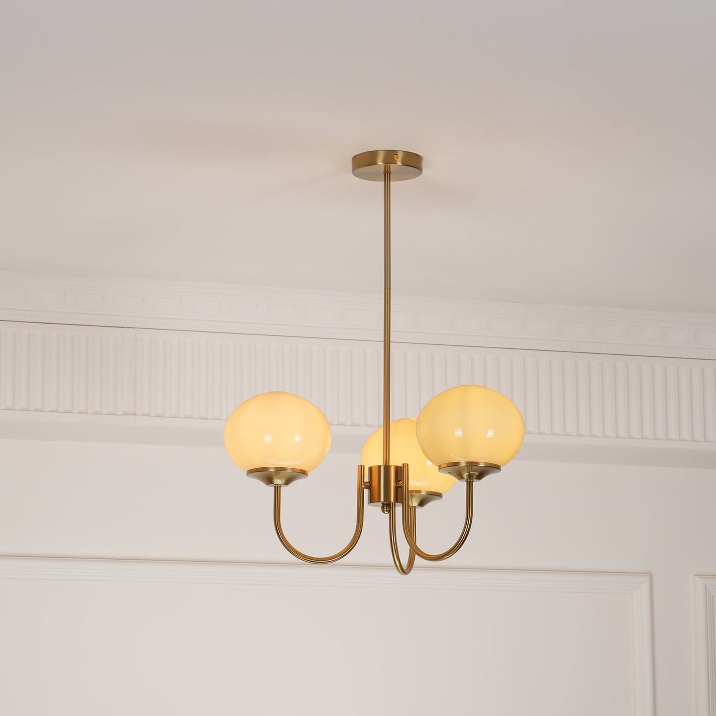 Amara | Round Pink Chandelier Acrylic Light for Living Room & Bedroom
