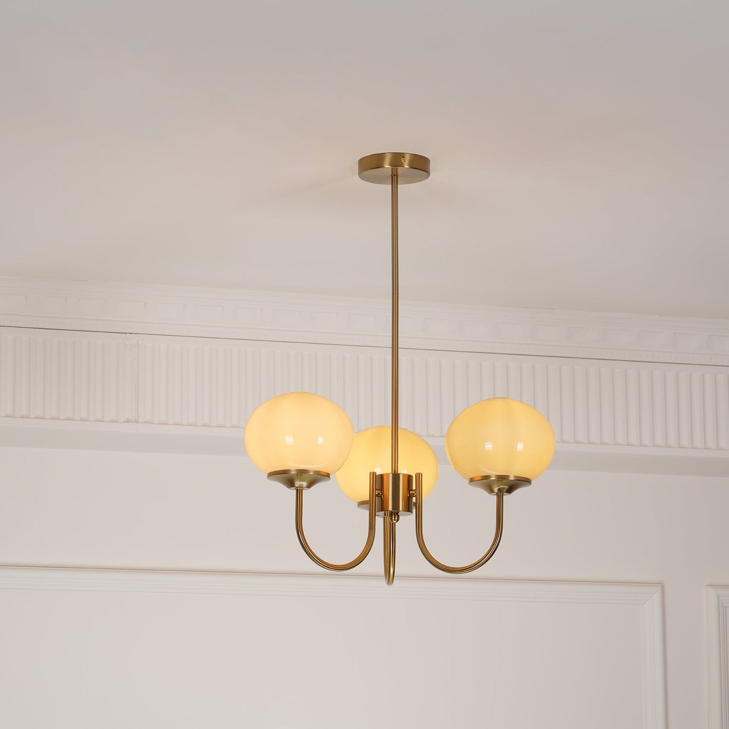 Amara | Round Pink Chandelier Acrylic Light for Living Room & Bedroom