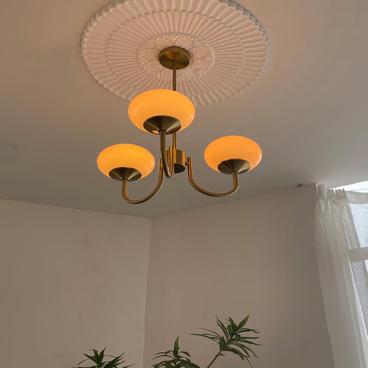 Amara | Round Pink Chandelier Acrylic Light for Living Room & Bedroom