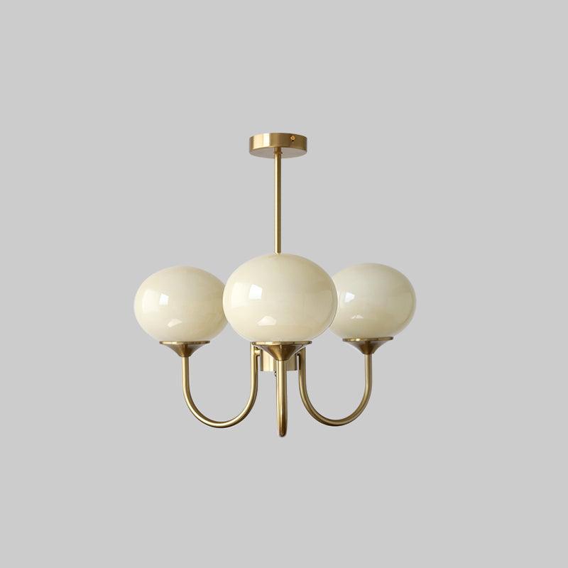 Amara | Round Pink Chandelier Acrylic Light for Living Room & Bedroom