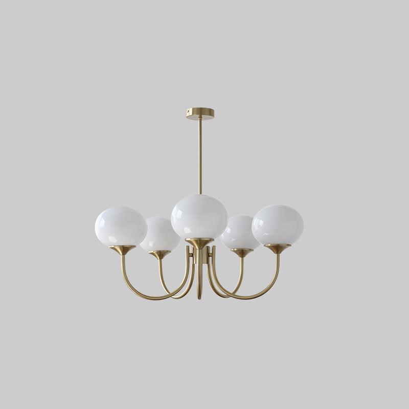 Amara | Round Pink Chandelier Acrylic Light for Living Room & Bedroom