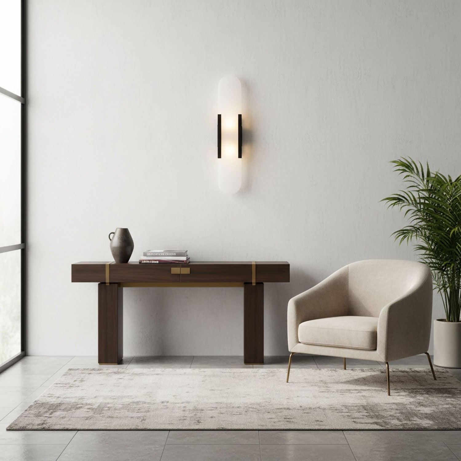 Sarah | Vertical Wall Lamp Alabaster Living Room Bedside Light