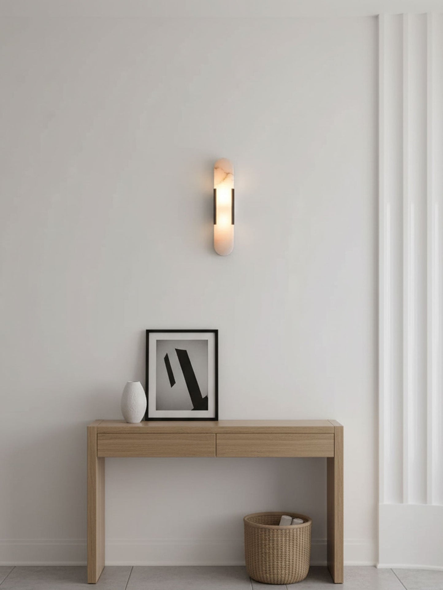 Sarah | Vertical Wall Lamp Alabaster Living Room Bedside Light