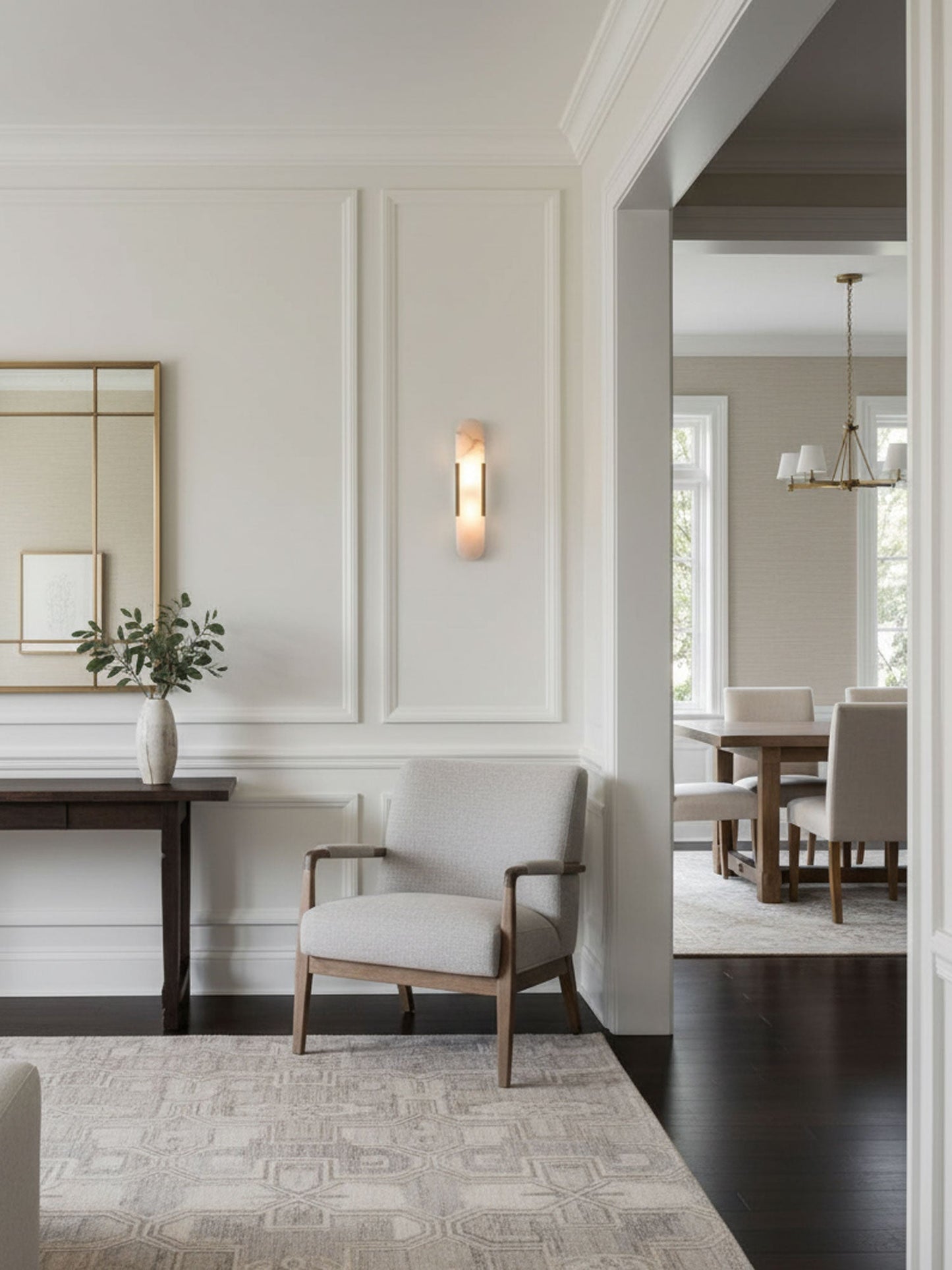 Sarah | Vertical Wall Lamp Alabaster Living Room Bedside Light