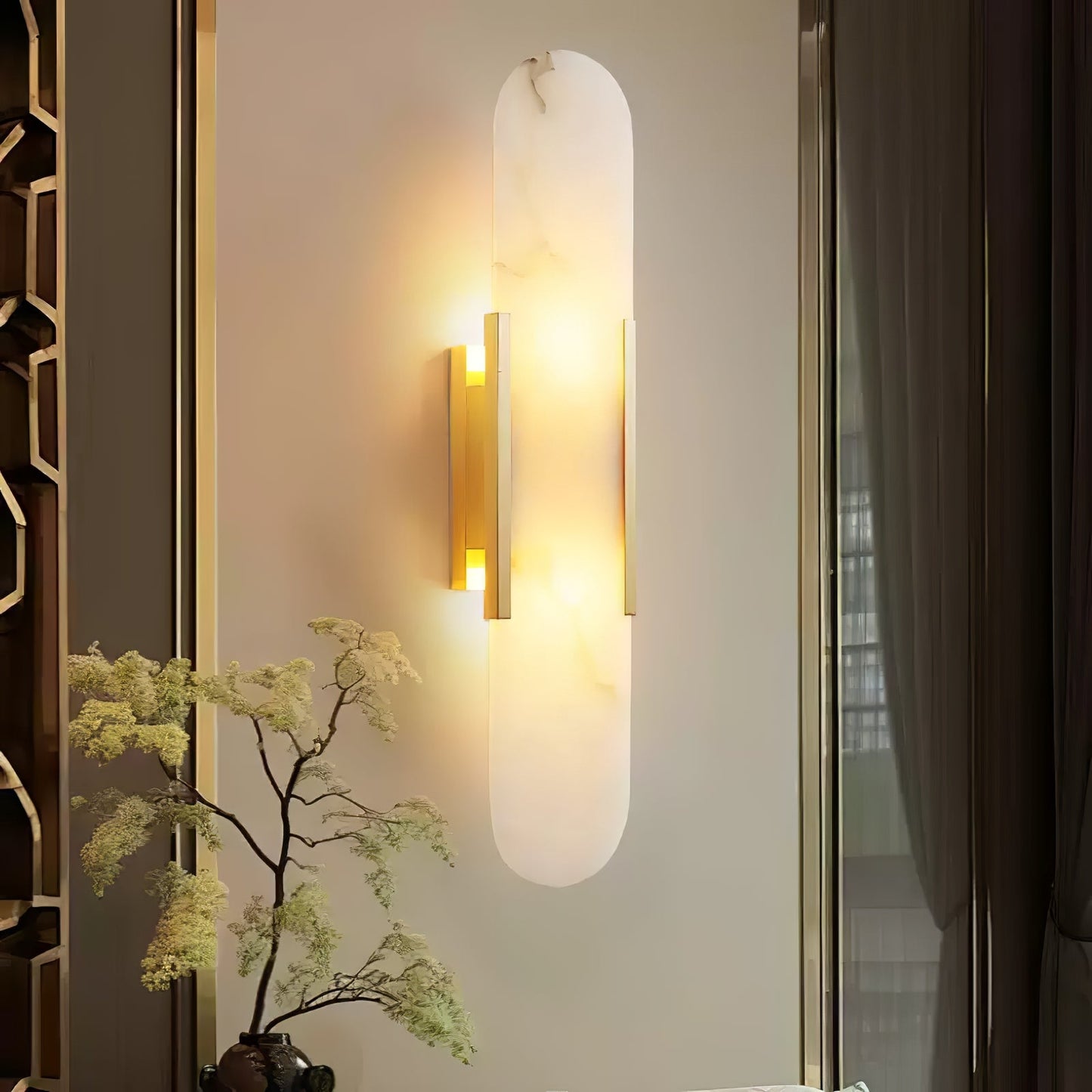 Sarah | Vertical Wall Lamp Alabaster Living Room Bedside Light