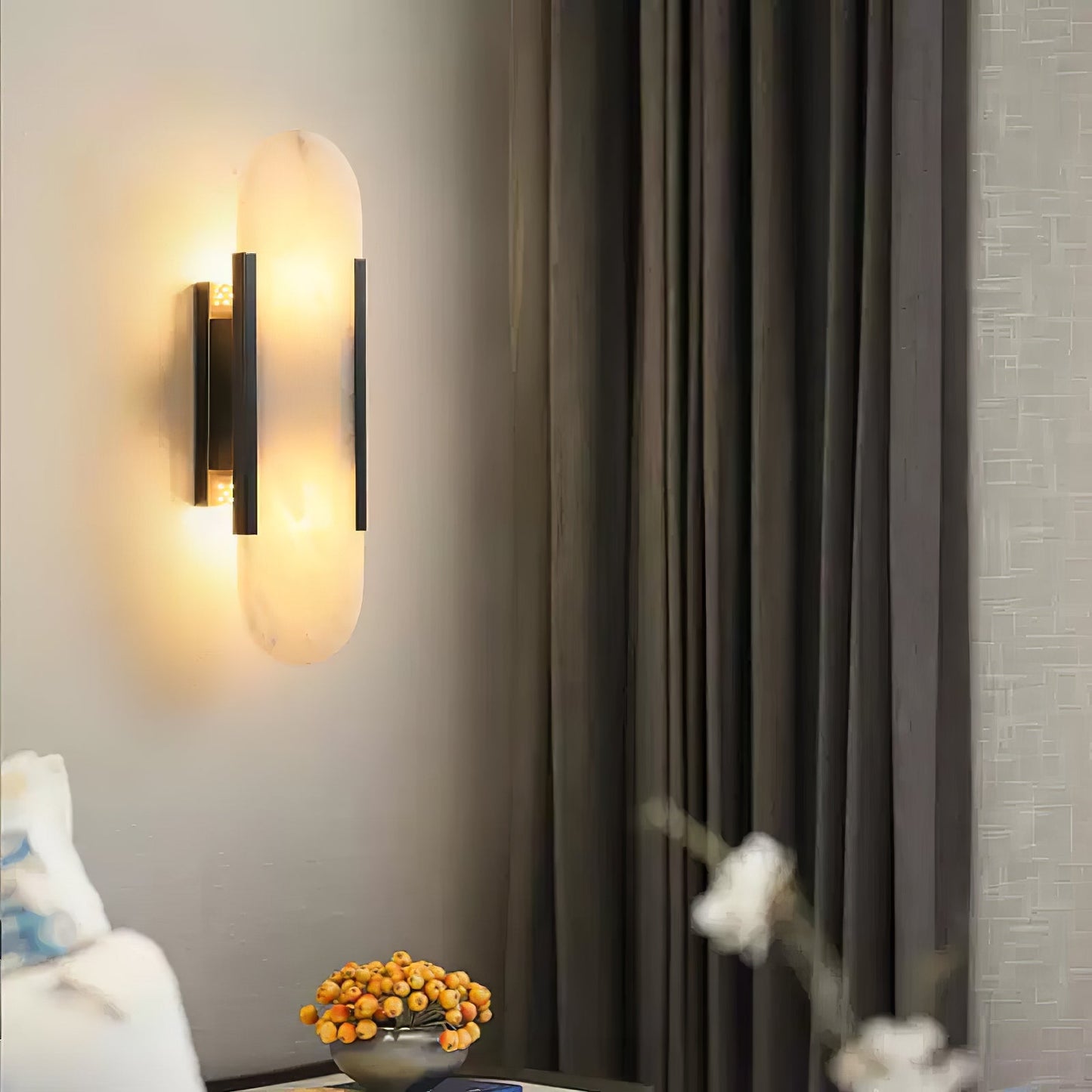 Sarah | Vertical Wall Lamp Alabaster Living Room Bedside Light