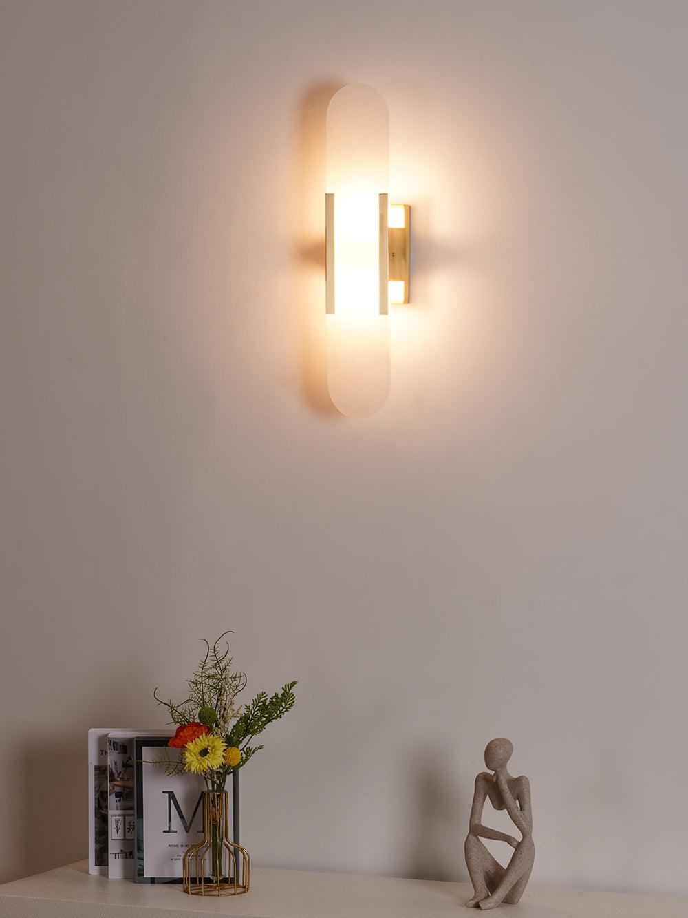 Sarah | Vertical Wall Lamp Alabaster Living Room Bedside Light