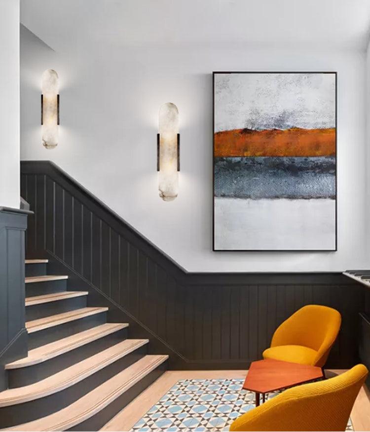 Sarah | Vertical Wall Lamp Alabaster Living Room Bedside Light