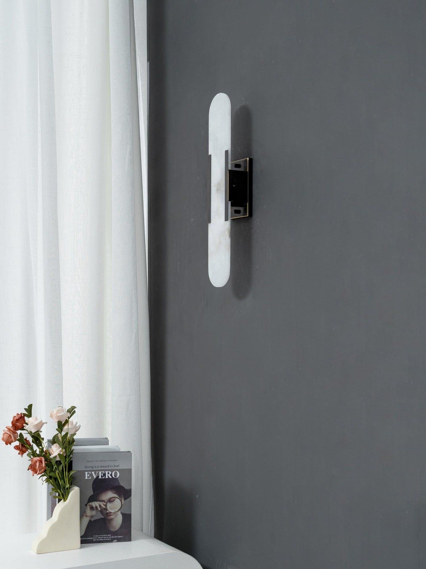 Sarah | Vertical Wall Lamp Alabaster Living Room Bedside Light