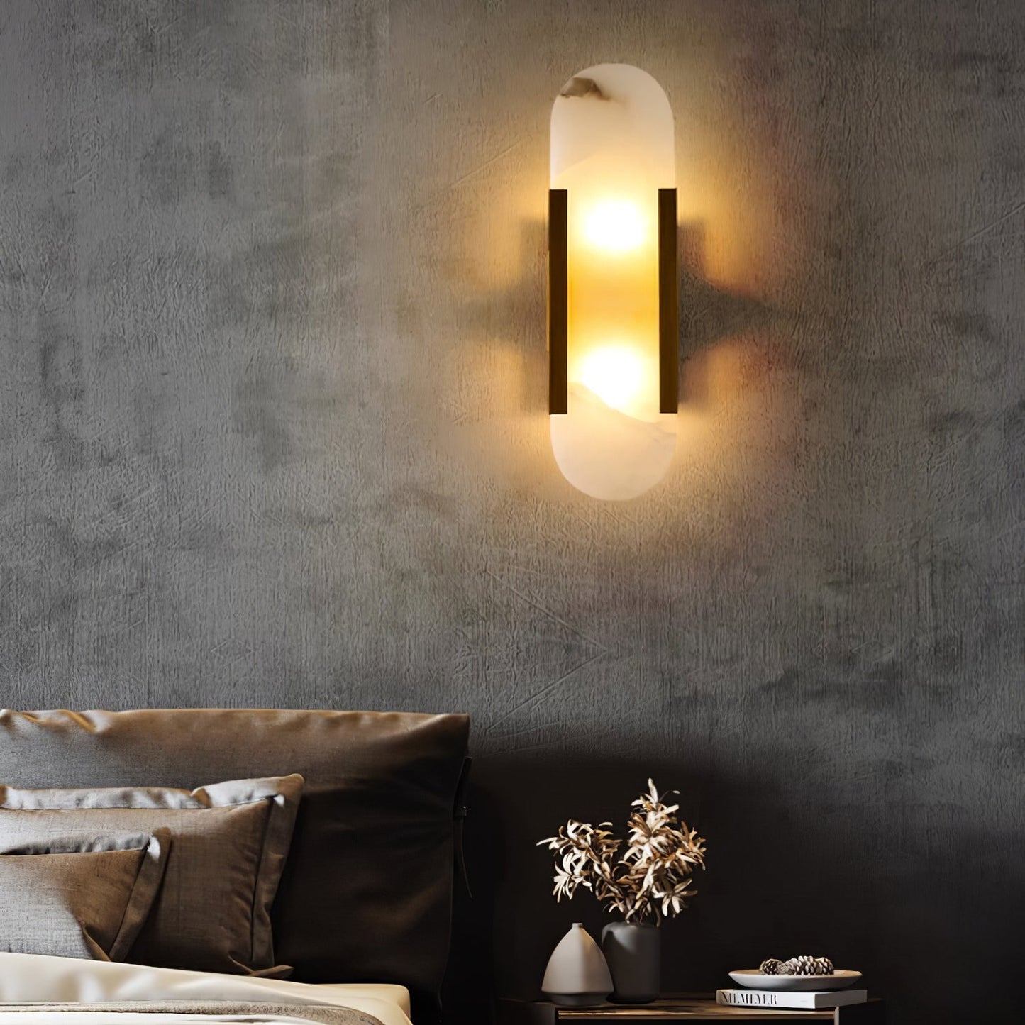 Sarah | Vertical Wall Lamp Alabaster Living Room Bedside Light