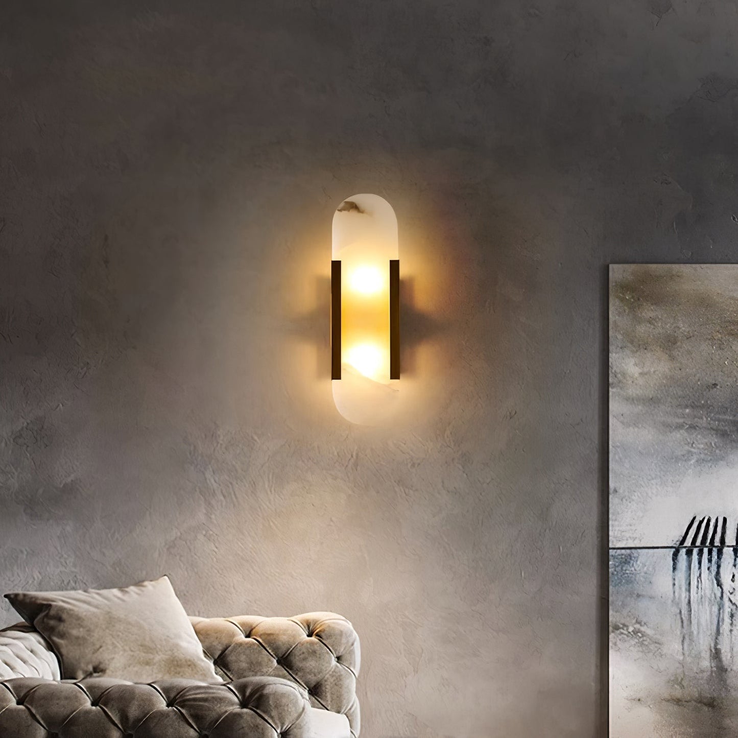 Sarah | Vertical Wall Lamp Alabaster Living Room Bedside Light