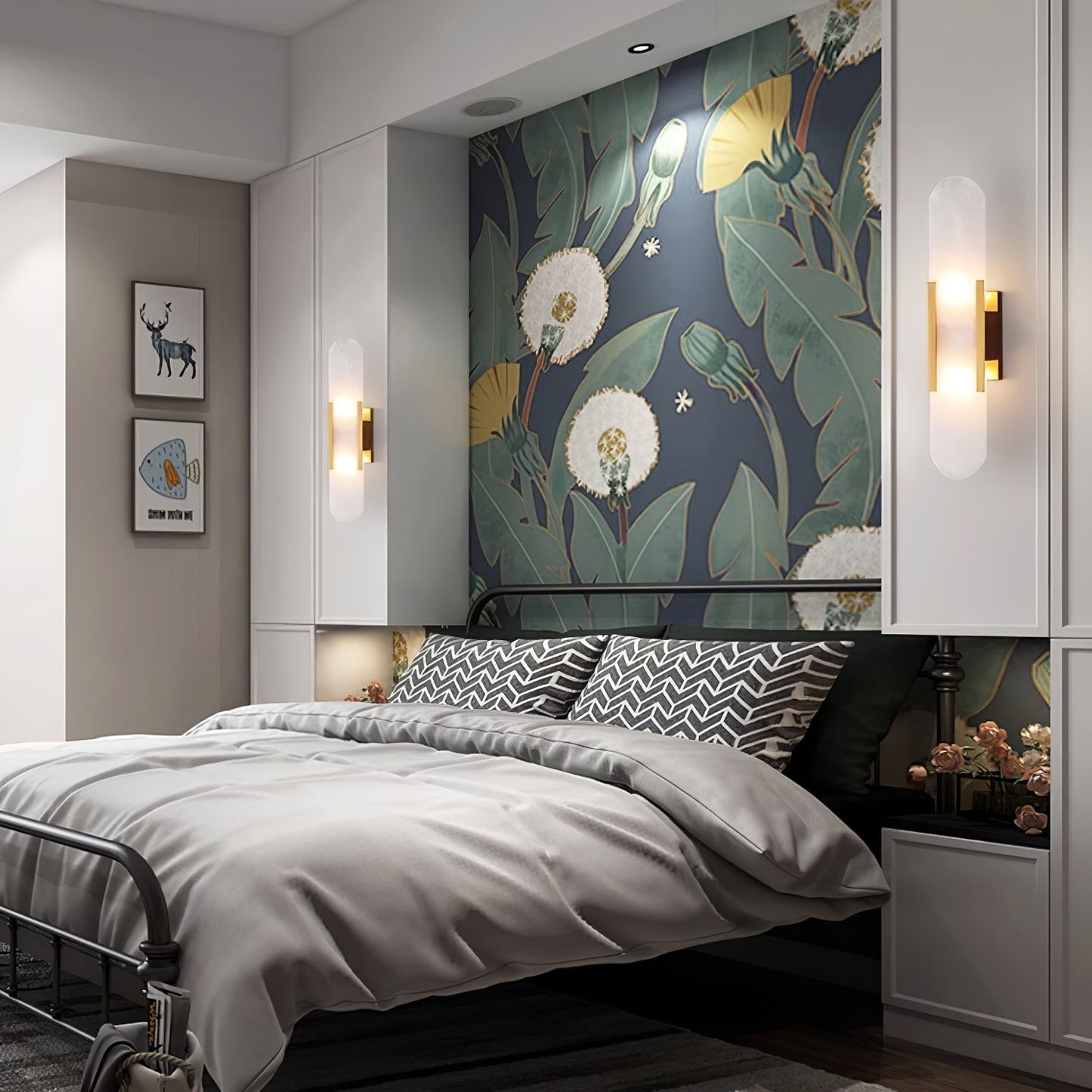 Sarah | Vertical Wall Lamp Alabaster Living Room Bedside Light