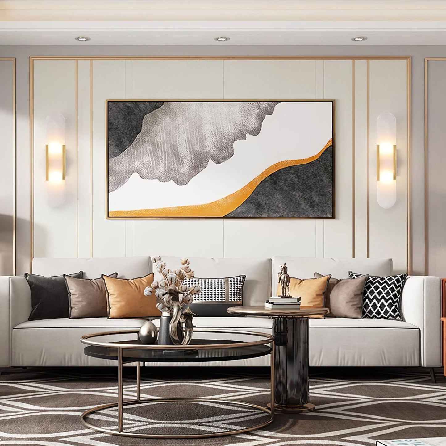 Sarah | Vertical Wall Lamp Alabaster Living Room Bedside Light