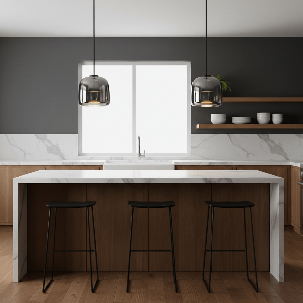 Vianca | Clear Glass Pendant Lamp Modern Bedroom Entryway Light