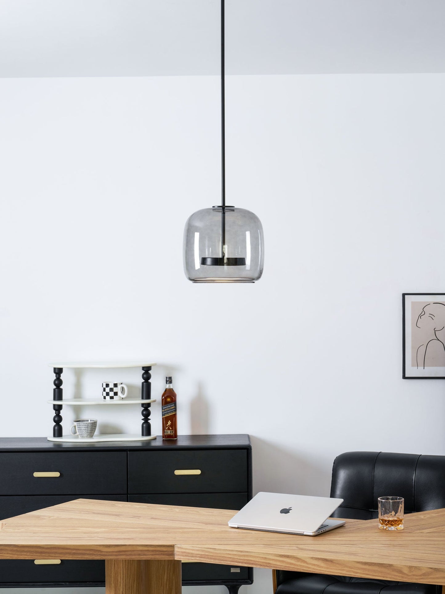Vianca | Clear Glass Pendant Lamp Modern Bedroom Entryway Light
