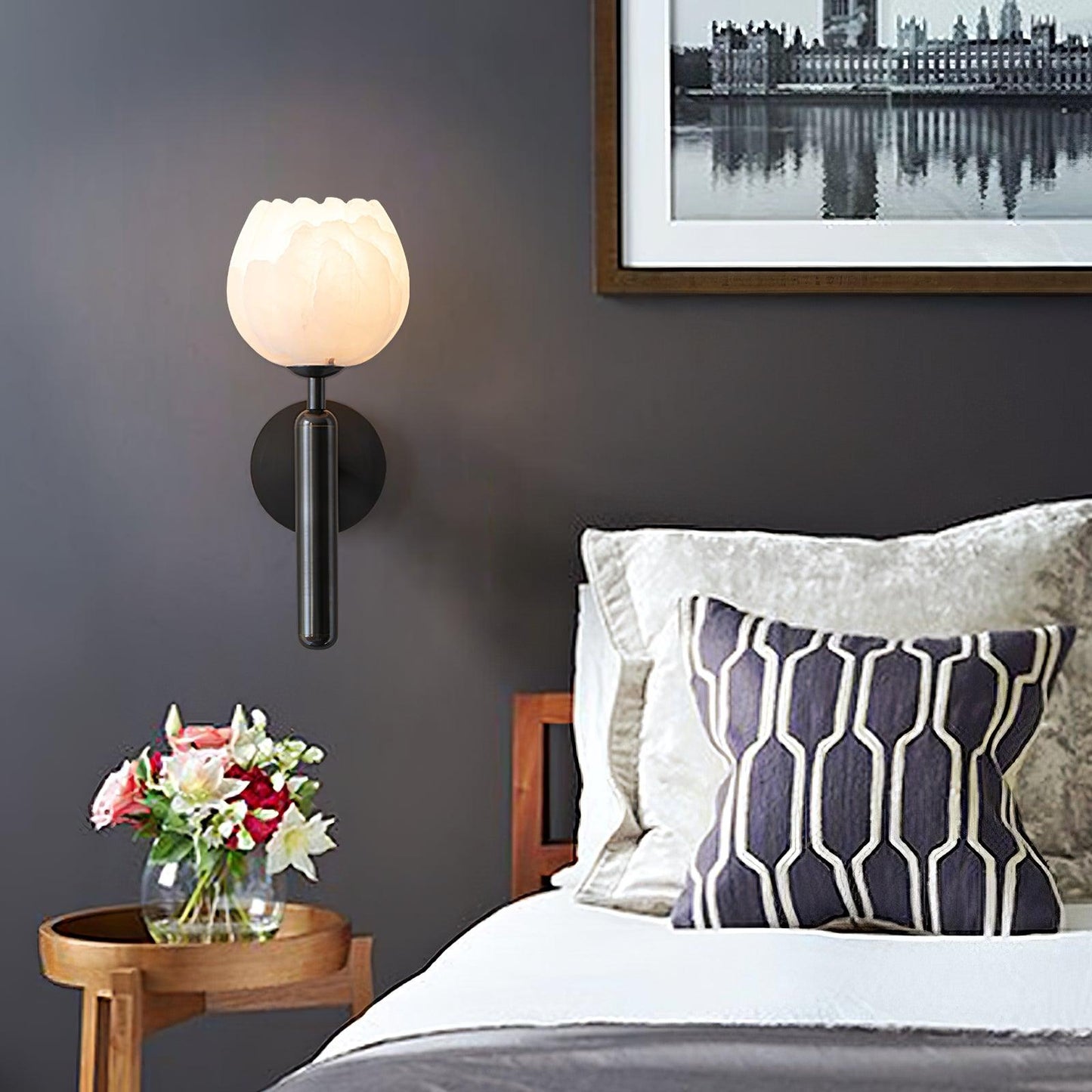 Ezra | Wall Lamp Flower-Shaped Metal Indoor Lighting for Hallway or Office