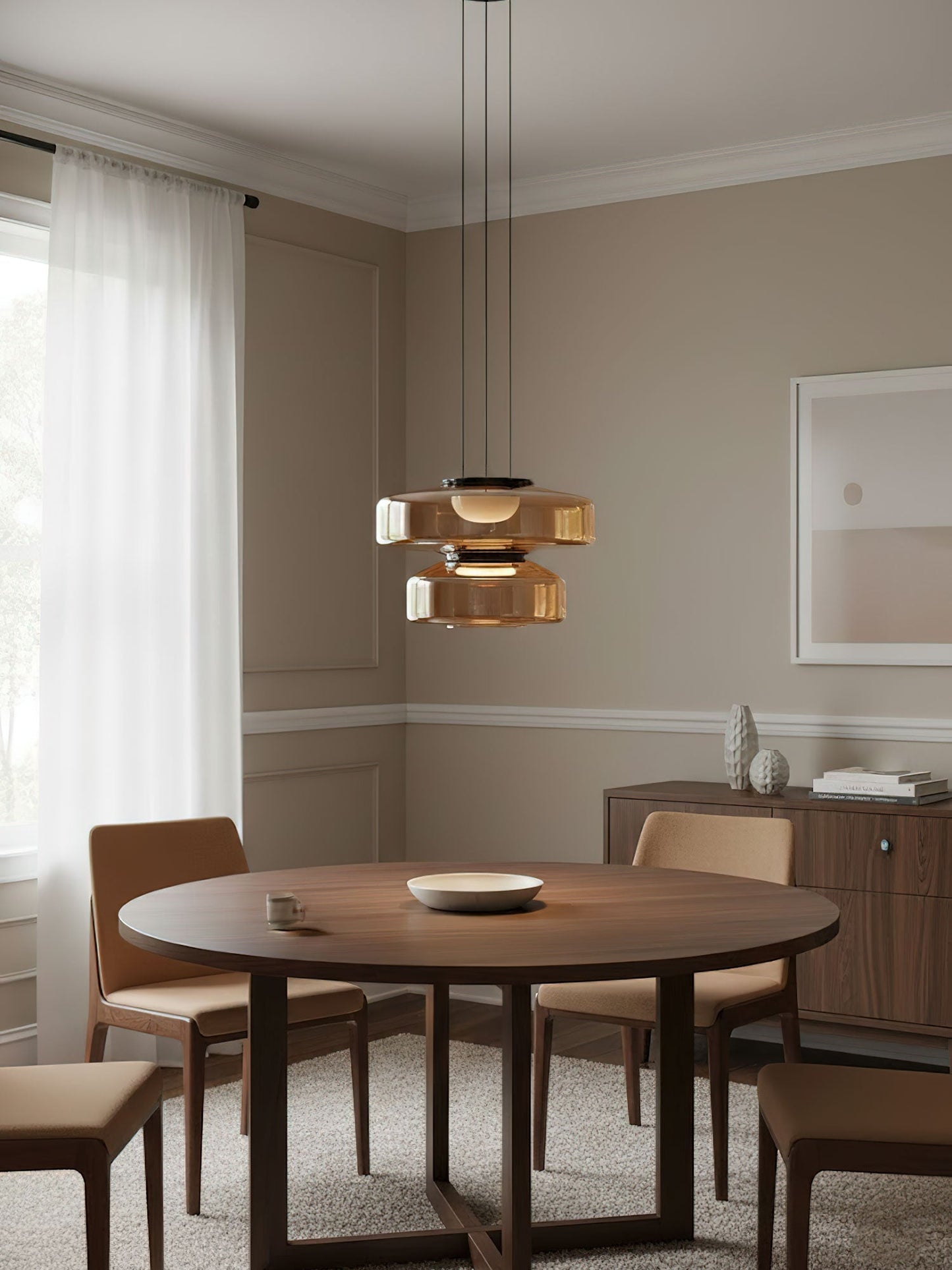 Lars | Smoked Glass LED Minimalist Pendant Light
