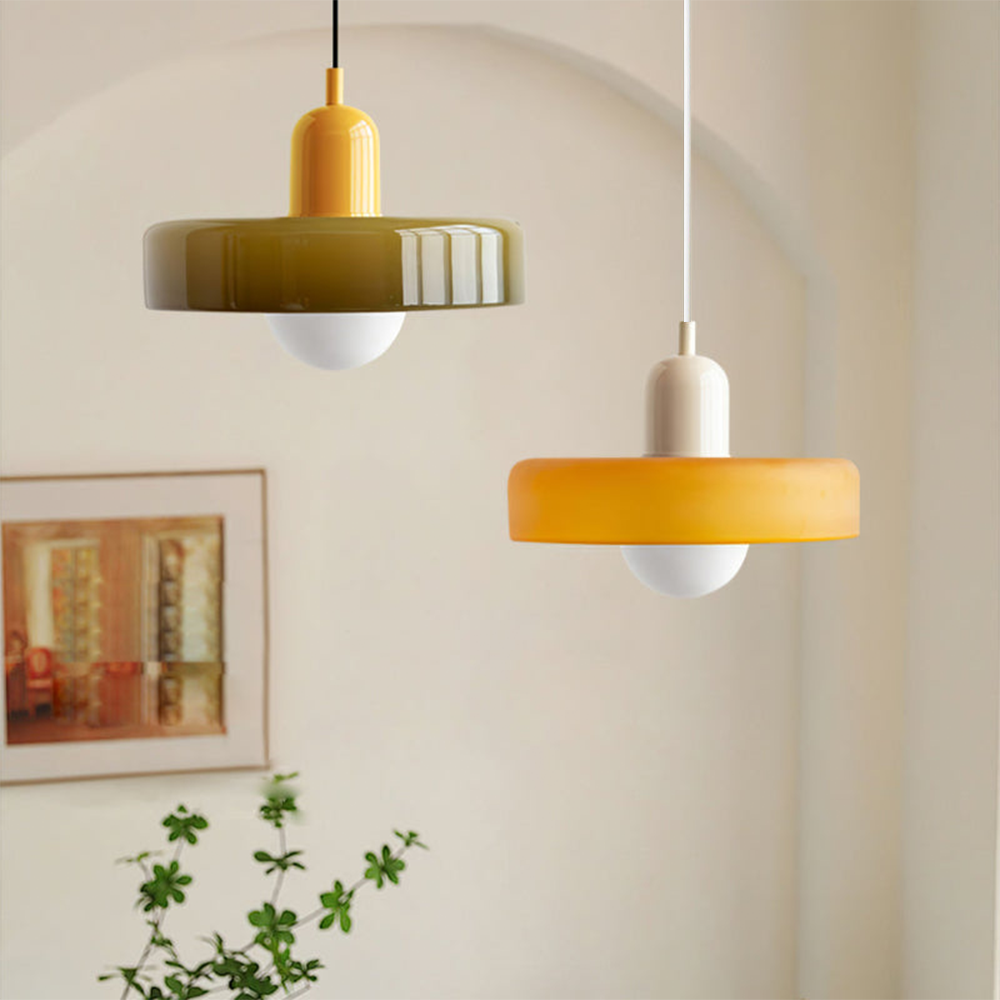 Luna | Retro Glass Pendant Lights, Living Room