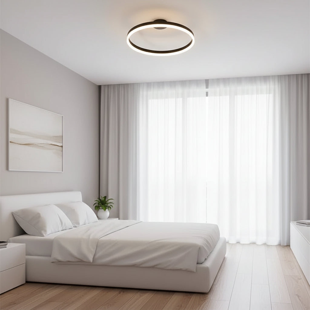 Jop | Modern Circle LED Semi-Flush Mount Ceiling Light