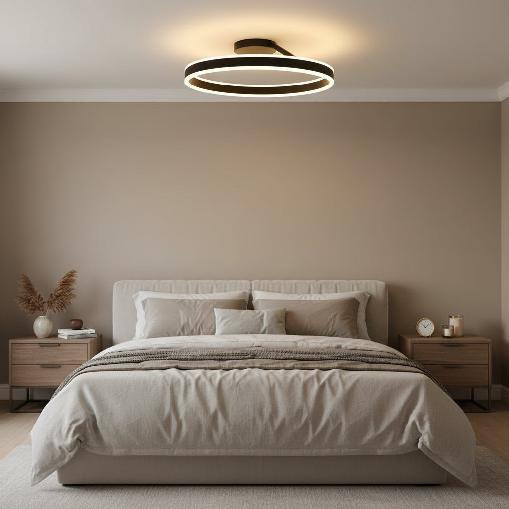 Jop | Modern Circle LED Semi-Flush Mount Ceiling Light