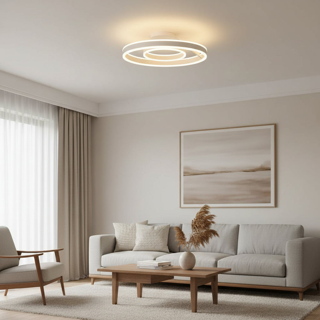 Jop | Modern Circle LED Semi-Flush Mount Ceiling Light
