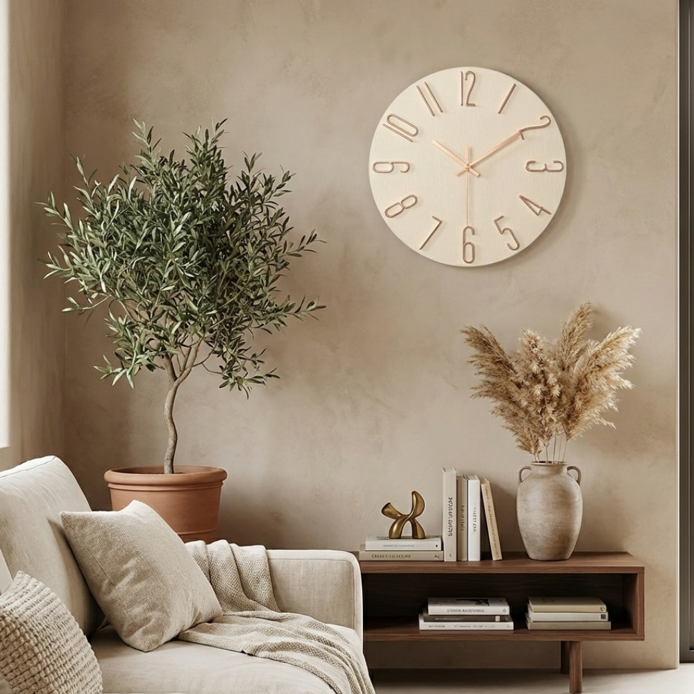 Simon | Modern Minimalist Silent Quartz Wall Clock