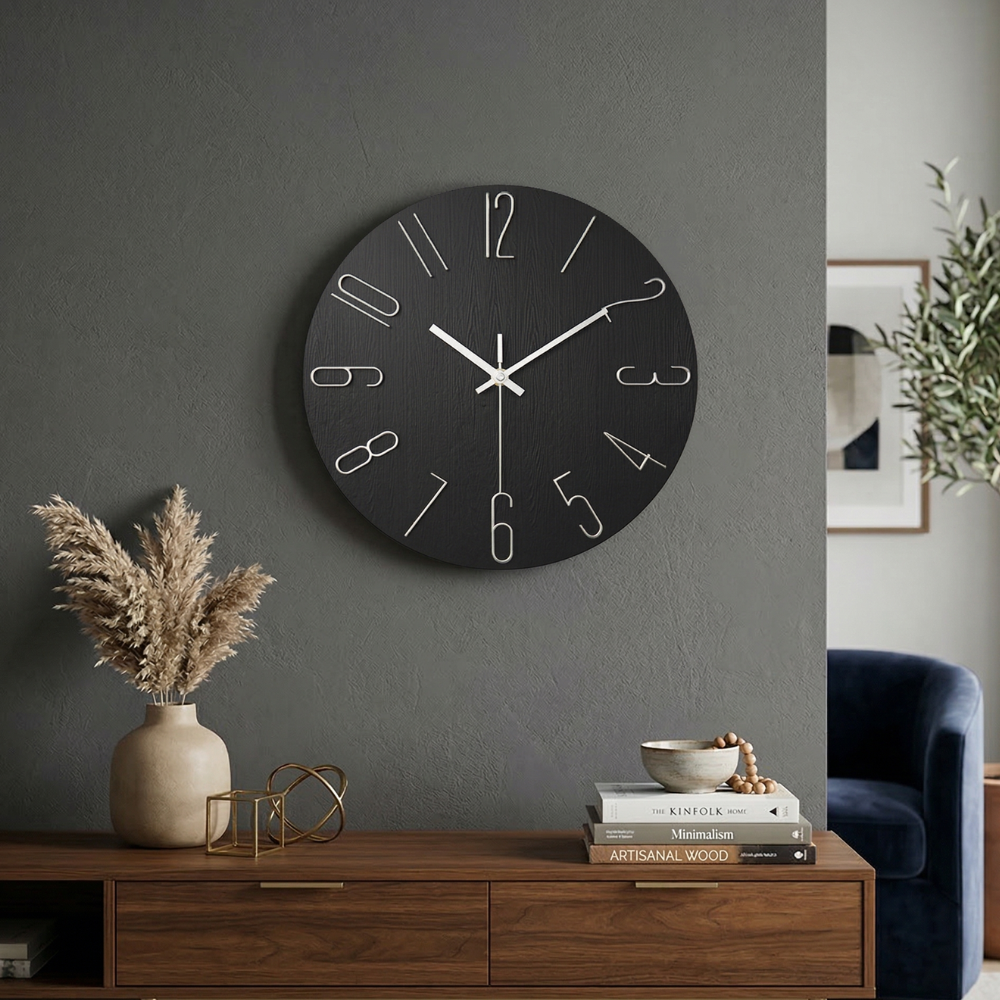 Simon | Modern Minimalist Silent Quartz Wall Clock
