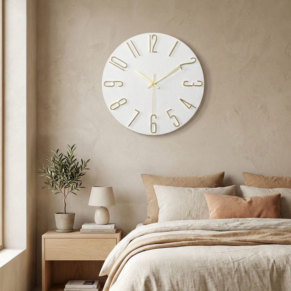 Simon | Modern Minimalist Silent Quartz Wall Clock