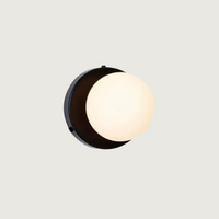 Modern Wall Lamp | Round Glass Globe with Metal Base
