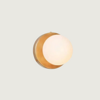Modern Wall Lamp | Round Glass Globe with Metal Base
