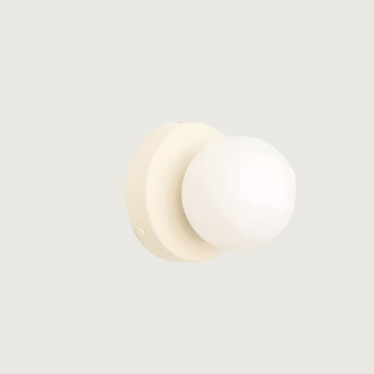 Modern Wall Lamp | Round Glass Globe with Metal Base
