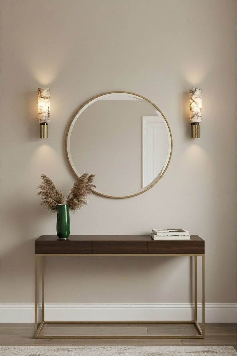Langford | Wall Sconce Natural Marble LED Light for Hallway and Entryway
