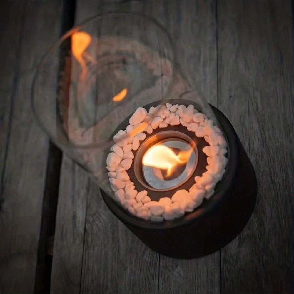 Cera | Glass & Metal Candle Holder