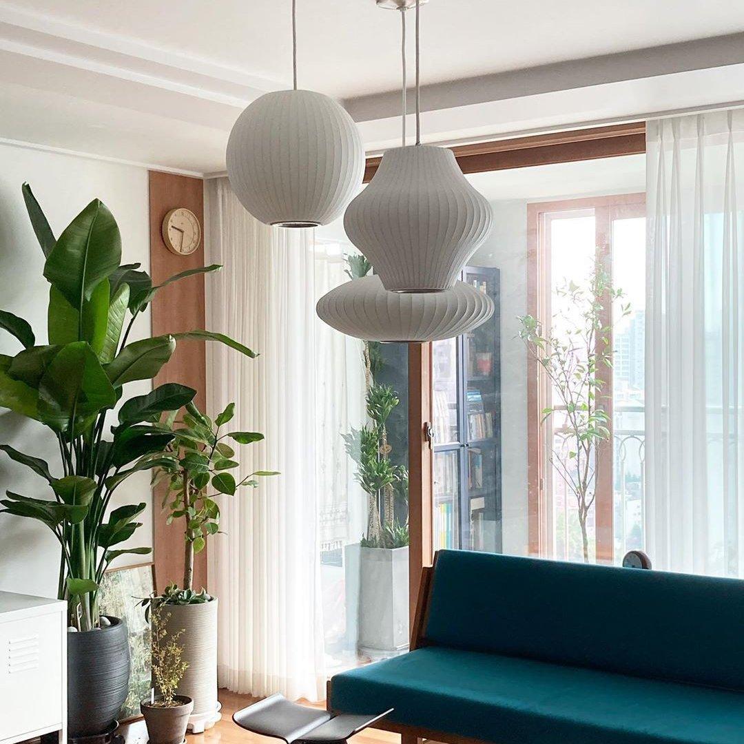 Nyla | Modern Glass Glow Pendant Light Living Room