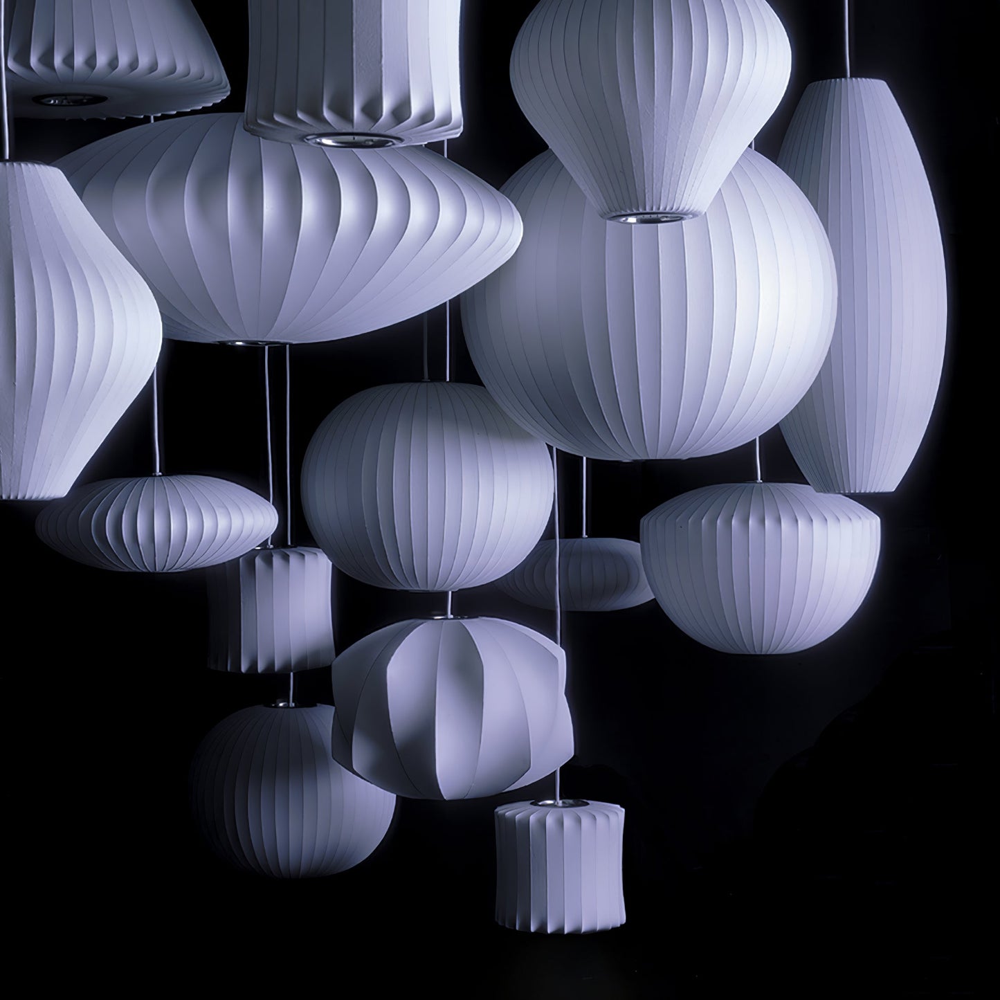 Nyla | Modern Glass Glow Pendant Light Living Room