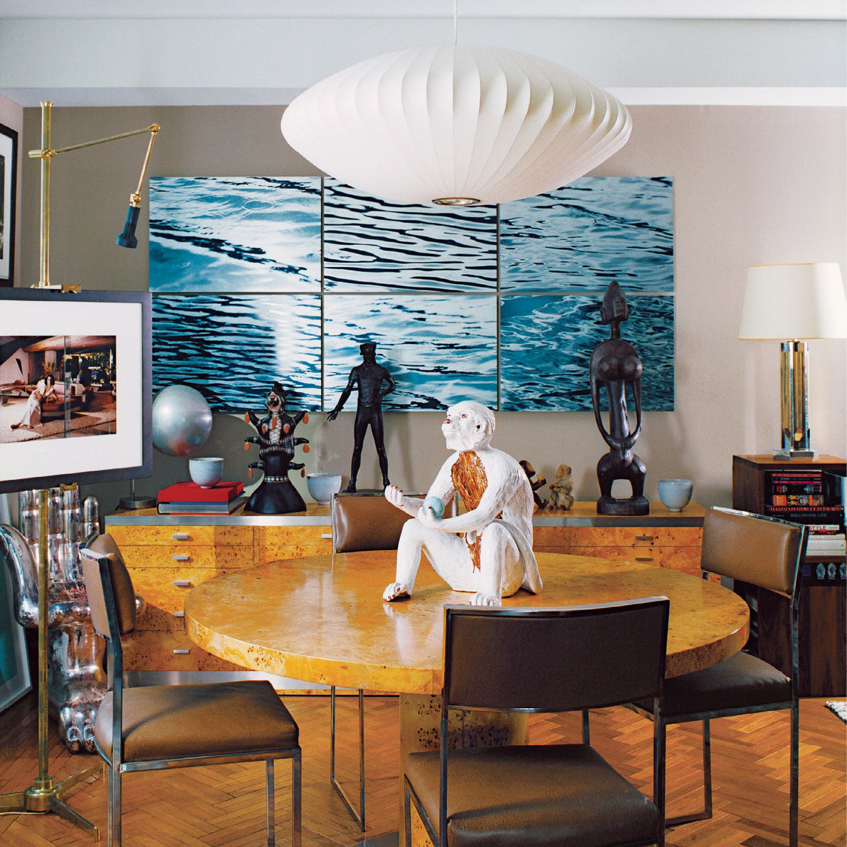 Nyla | Modern Glass Glow Pendant Light Living Room