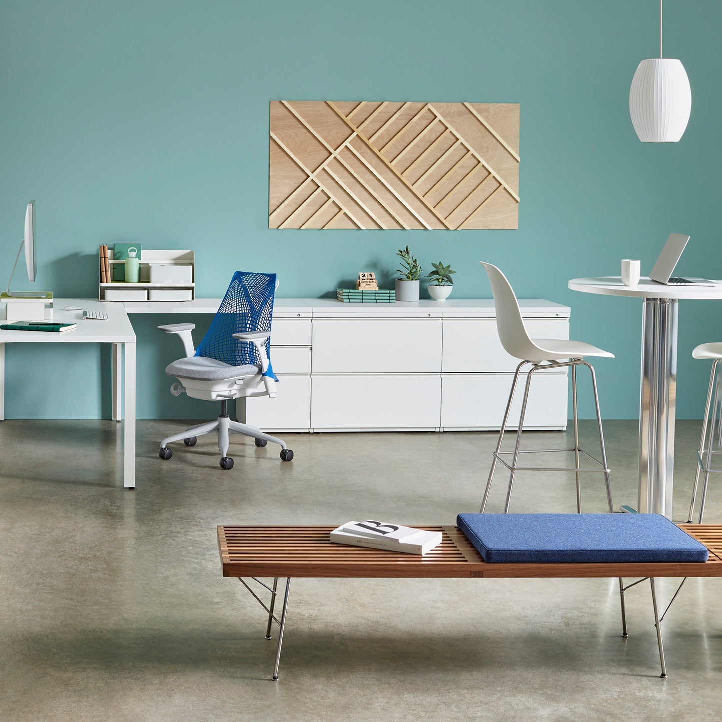 Nyla | Modern Glass Glow Pendant Light Living Room